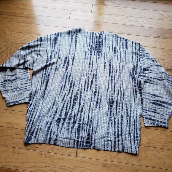 Nally & Millie Blue & Gray Lightweight Long Sleeve Sweater Small - Picture 2 of 8